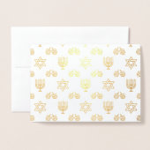 Hanukkah Menorah Foil Card Folienkarte (Vorderseite mit Umschlag)
