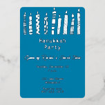 Hanukkah menorah folieneinladung<br><div class="desc">.Feiern Sie acht Tage und acht Nächte des Festivals der Lichter mit Hanukkah-Karten und Geschenken. Das Lichterfest ist hier. Lächle die Menorah,  spiele mit dem dreiel und feiere auf Latkes und Sufganiyots. Feiern Sie den Geist von Hanukkah mit Freunden,  Familie und Lieben,  indem Sie ihnen Happy Hanukkah wünschen.</div>