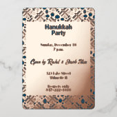 Hanukkah menorah folieneinladung (Vorderseite)