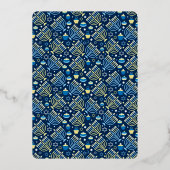 Hanukkah menorah folieneinladung (Rückseite)