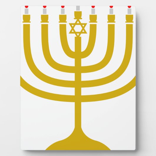 Hanukkah Menorah Fotoplatte (Vorderseite)