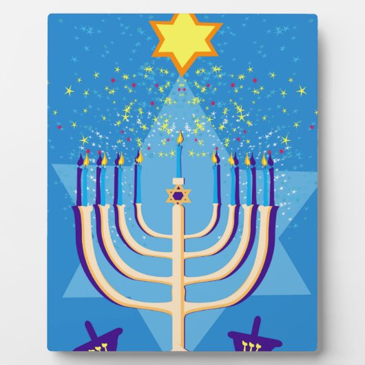 hanukkah menorah fotoplatte (Vorderseite)