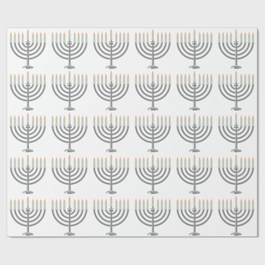 Hanukkah menorah geschenkpapier (Flach)