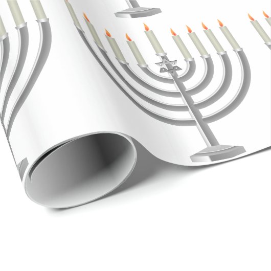 Hanukkah menorah geschenkpapier (Rolleneckpunkt)
