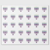 Hanukkah Menorah Geschenkpapier (Flach)