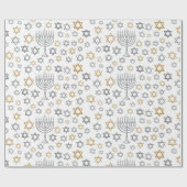 Hanukkah Menorah Geschenkpapier (Flach)