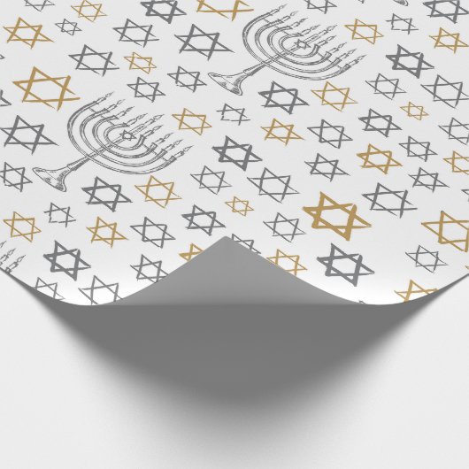 Hanukkah Menorah Geschenkpapier (Ecke)