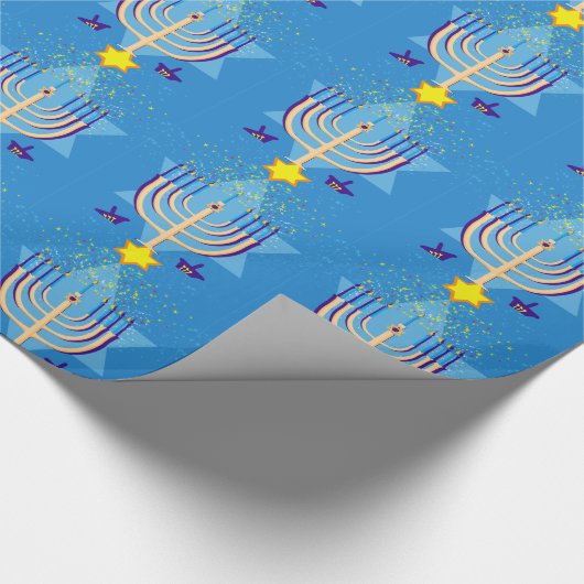 hanukkah menorah geschenkpapier (Ecke)