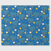 Hanukkah Menorah Geschenkpapier (Flach)