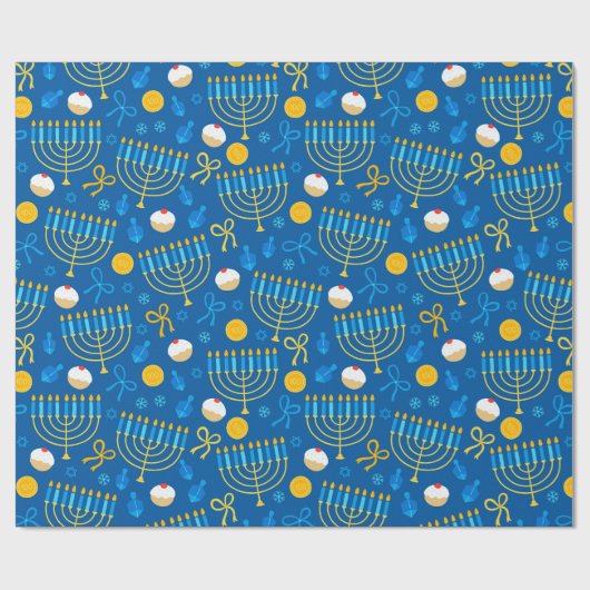 Hanukkah Menorah Geschenkpapier (Flach)