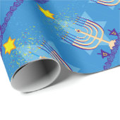 hanukkah menorah geschenkpapier (Rolleneckpunkt)