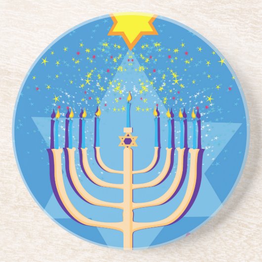 hanukkah menorah getränkeuntersetzer (Vorne)