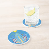 hanukkah menorah getränkeuntersetzer (Seite)