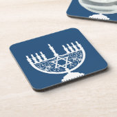 Hanukkah Menorah Getränkeuntersetzer (Linke Seite)