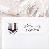 Hanukkah Menorah Holiday Address Label (Insitu)