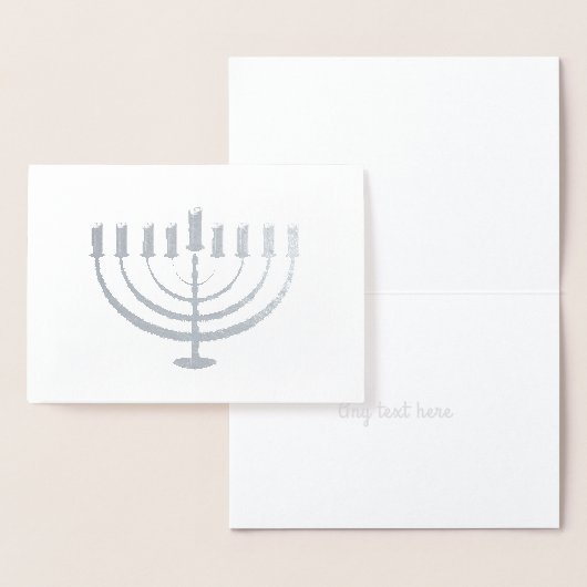 Hanukkah Menorah Holiday Custom Card Folienkarte (Anzeige)