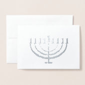 Hanukkah Menorah Holiday Custom Card Folienkarte (Vorderseite mit Umschlag)