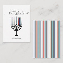 Hanukkah Menorah Holiday Mini-Karte Mitteilungskarte