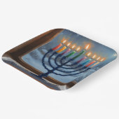 Hanukkah Menorah Holiday Paper Plate Pappteller (Gewinkelt)