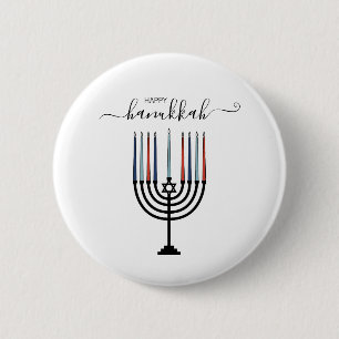 Hanukkah Menorah Holiday Pinback Schaltfläche Button