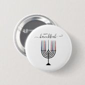 Hanukkah Menorah Holiday Pinback Schaltfläche Button (Vorne & Hinten)