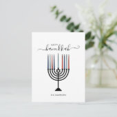 Hanukkah Menorah Holiday Postkarte (Stehend Vorderseite)