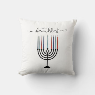 Hanukkah Menorah Holiday Throw Pillow Kissen