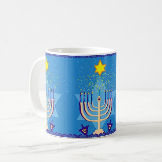 hanukkah menorah kaffeetasse (Vorderseite Links)