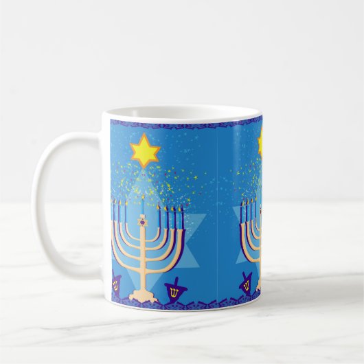 hanukkah menorah kaffeetasse (Links)