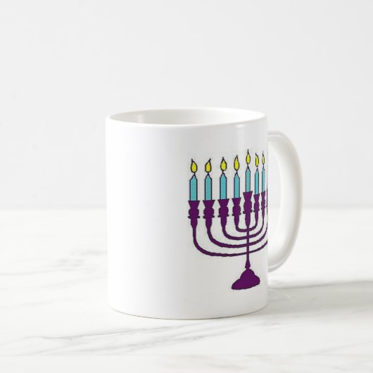 Hanukkah Menorah Kaffeetasse (VorderseiteRechts)