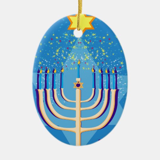 hanukkah menorah keramik ornament (Vorne)