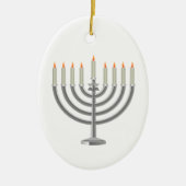 Hanukkah menorah keramik ornament (Vorne)