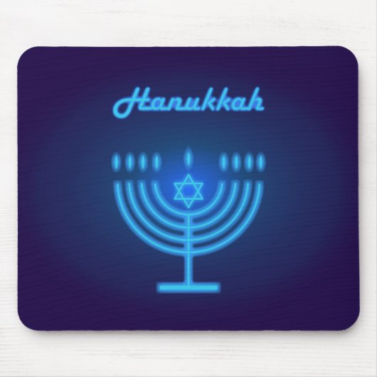 Hanukkah Menorah Lichterfest Dekoration Mousepad (Vorne)