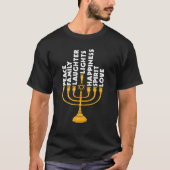 Hanukkah Menorah Lights Familie T-Shirt (Vorderseite)