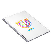 Hanukkah Menorah Lights Holiday Symbol Notizblock (Rechte Seite)