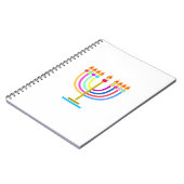 Hanukkah Menorah Lights Holiday Symbol Notizblock (Linke Seite)