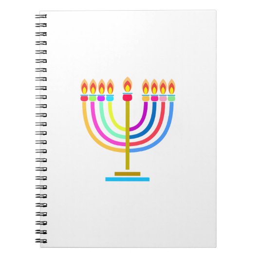 Hanukkah Menorah Lights Holiday Symbol Notizblock (Vorderseite)