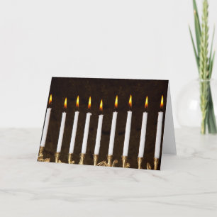 Hanukkah Menorah mit Burning Candles Card Feiertagskarte