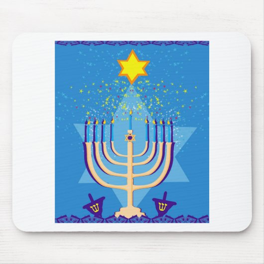 hanukkah menorah mousepad (Vorne)