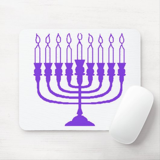 Hanukkah Menorah Mousepad (Mit Mouse)