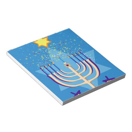 hanukkah menorah notizblock (angewinkelt)
