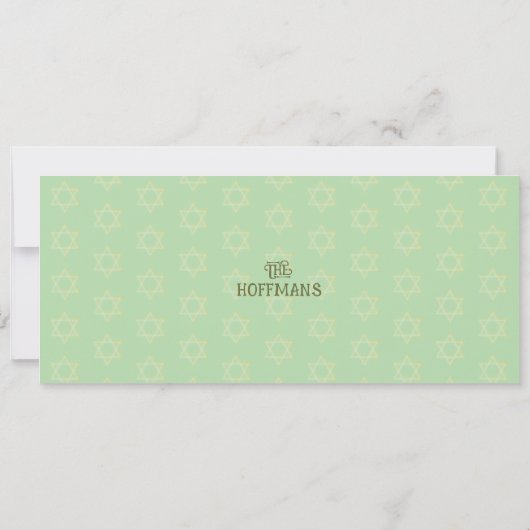 Hanukkah Menorah Olives | Aquamarin Green GroupCar (Rückseite)