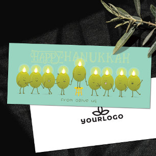 Hanukkah Menorah Olives   Aquamarine Green Company
