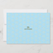 Hanukkah Menorah Olives | Baby Blue Group Feiertagskarte (Rückseite)