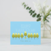 Hanukkah Menorah Olives, Baby Blue Group Postkarte (Stehend Vorderseite)