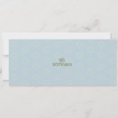 Hanukkah Menorah Olives | Blassblaue Gruppenkarte (Rückseite)