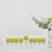 Hanukkah Menorah Olives | Graugruppe (Stehend Vorderseite)