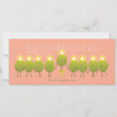 Hanukkah Menorah Olives | Grußkarte (Vorderseite)