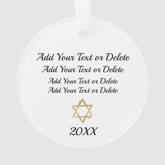 Hanukkah Menorah Ornament (Rückseite)