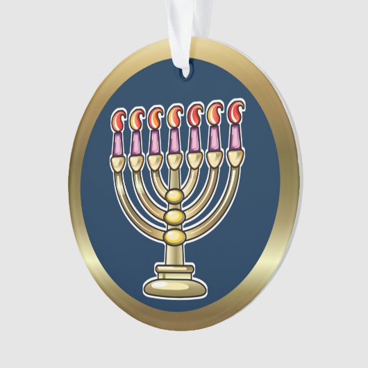 Hanukkah Menorah Ornament (Vorderseite)